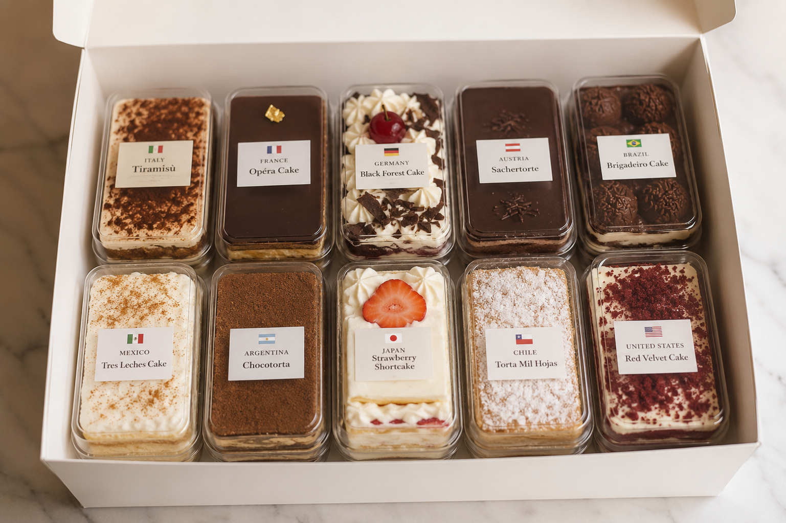 International Cake Tasting Box